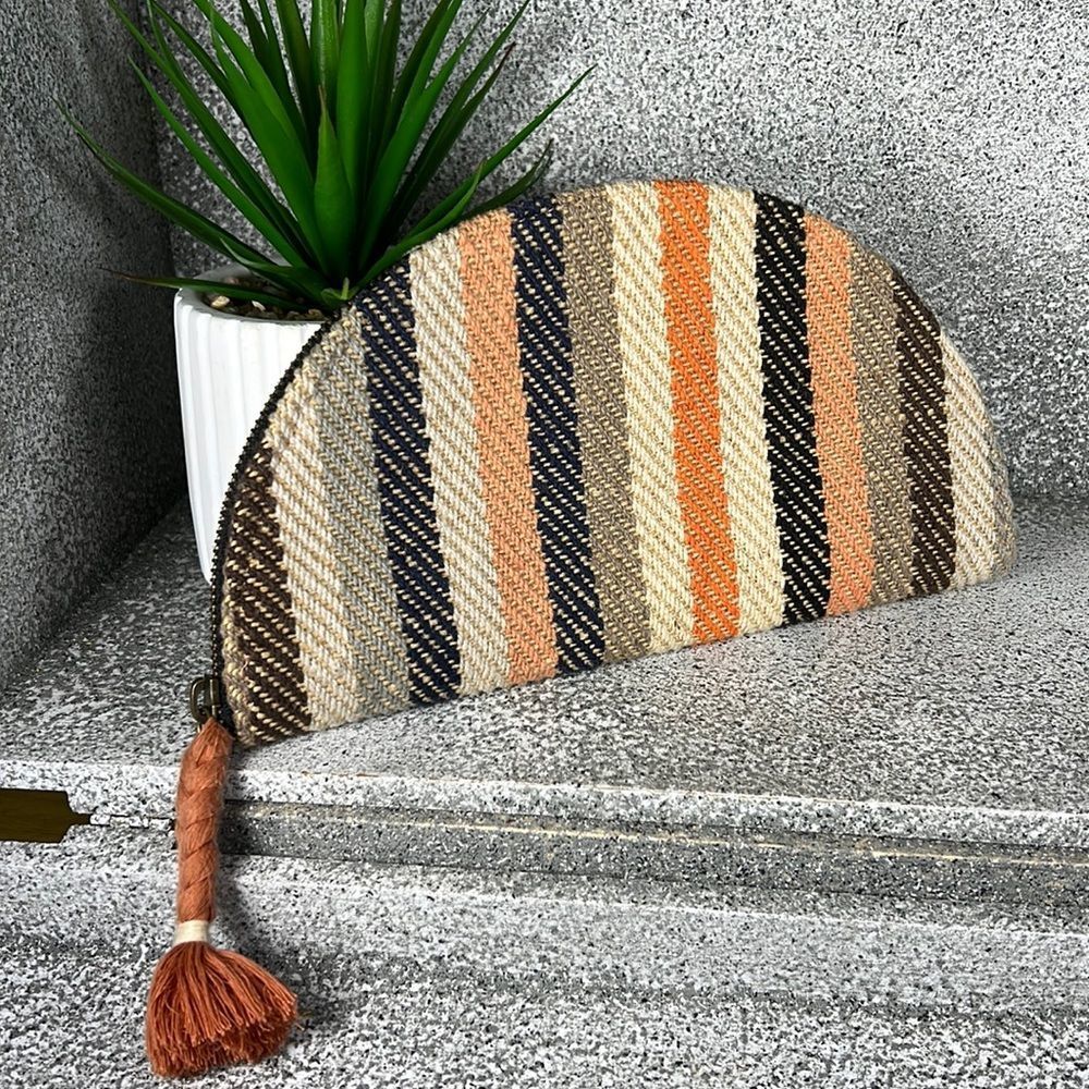 Universal Thread Boho Hippie Textured Cosmetic Makeup Bag Pouch Recycled